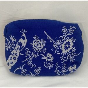 KLM Rituals Peacock Limited Edition Business Class Amenity Kit Pouch‎ Blue Bag